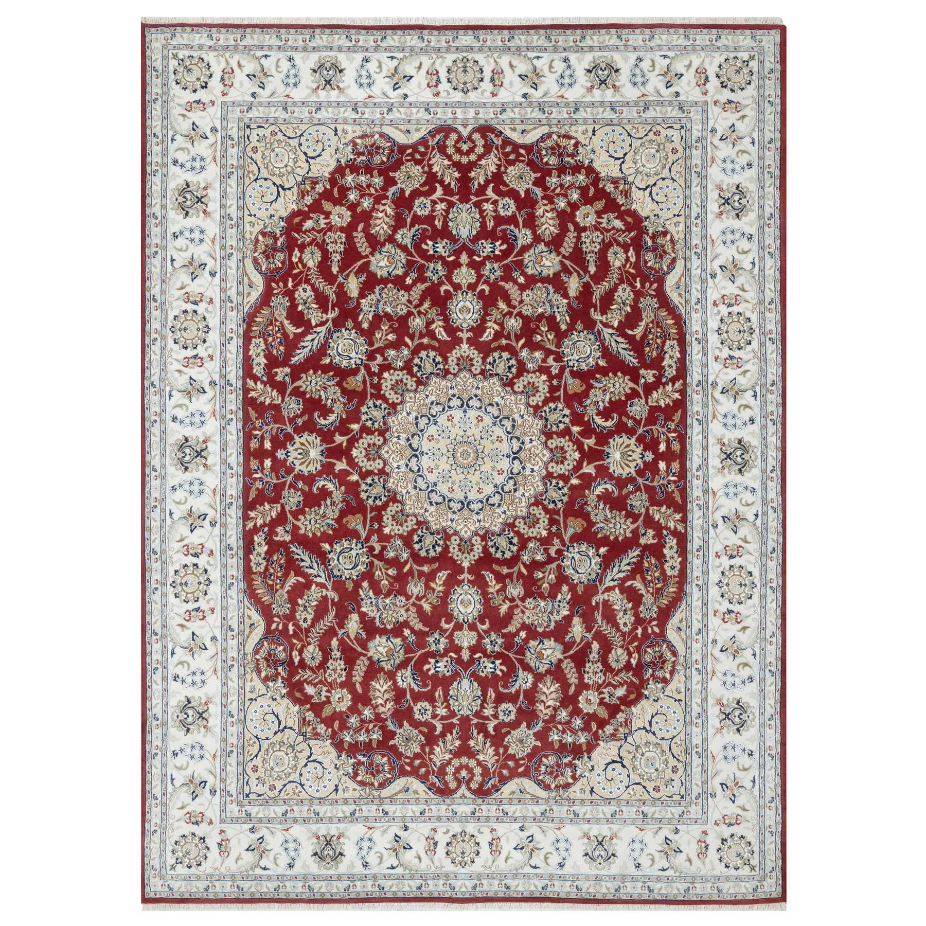 Traditional Silk Hand-Knotted Area Rug 8'9